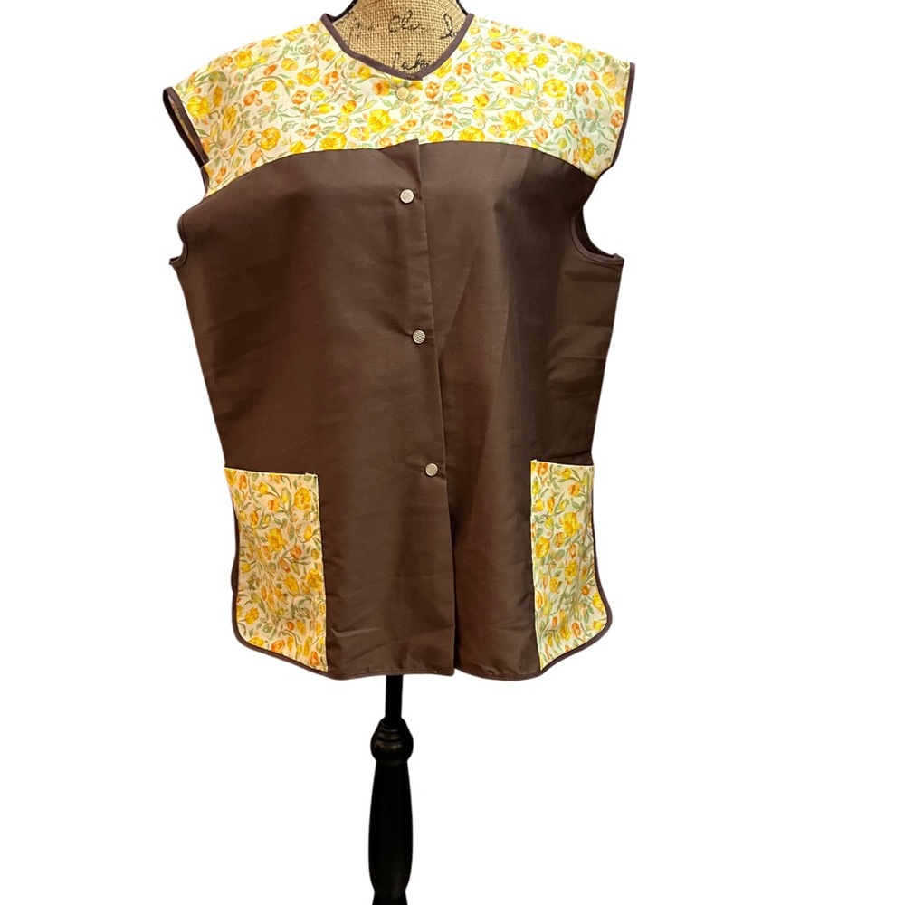 XL Vintage Apron Top Smock